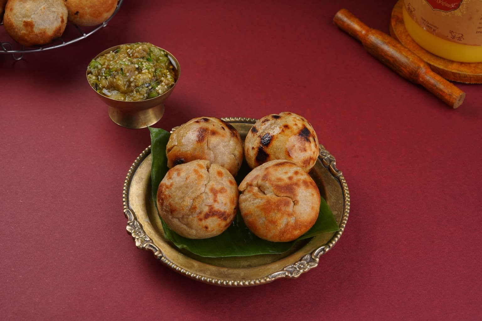 Aachari Litti with Baigan Chokha